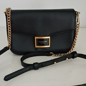 Kate Spade Black Crossbody Bag with Gold Accents